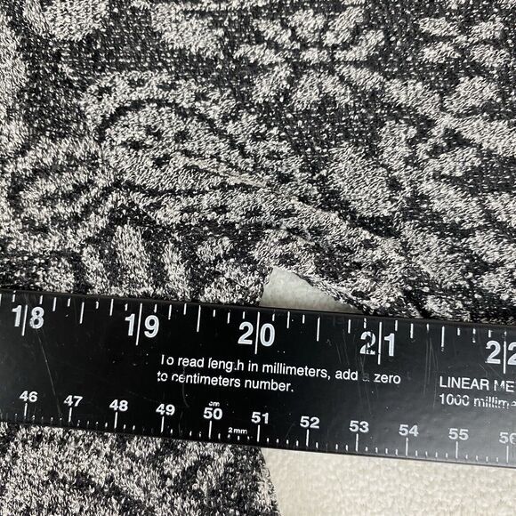 Lucky Brand Womens XL Black Gray Cold Shoulder Paisley Top Boho Flowy Romantic - Picture 16 of 16